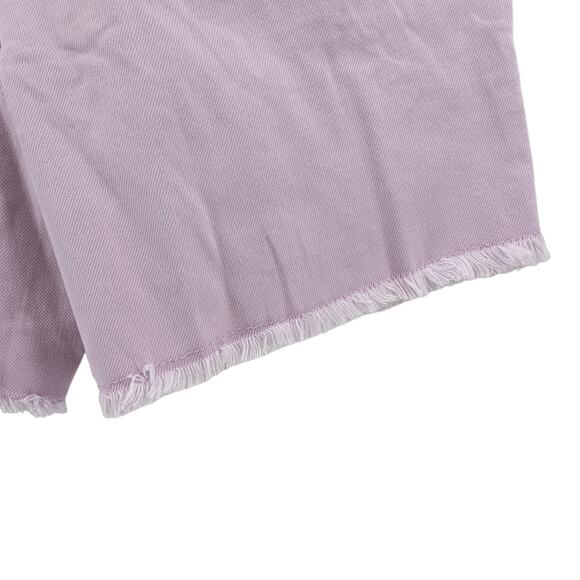 Wild Fable Jean Shorts Pleated Lavender 4 Cutoff Super High Rise Bermuda Raw Hem - Picture 3 of 8